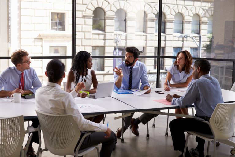 people in a meeting